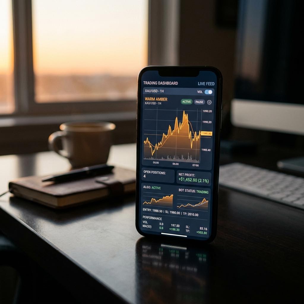 Panel de control de la plataforma de trading de criptomonedas con IA CapitalAI